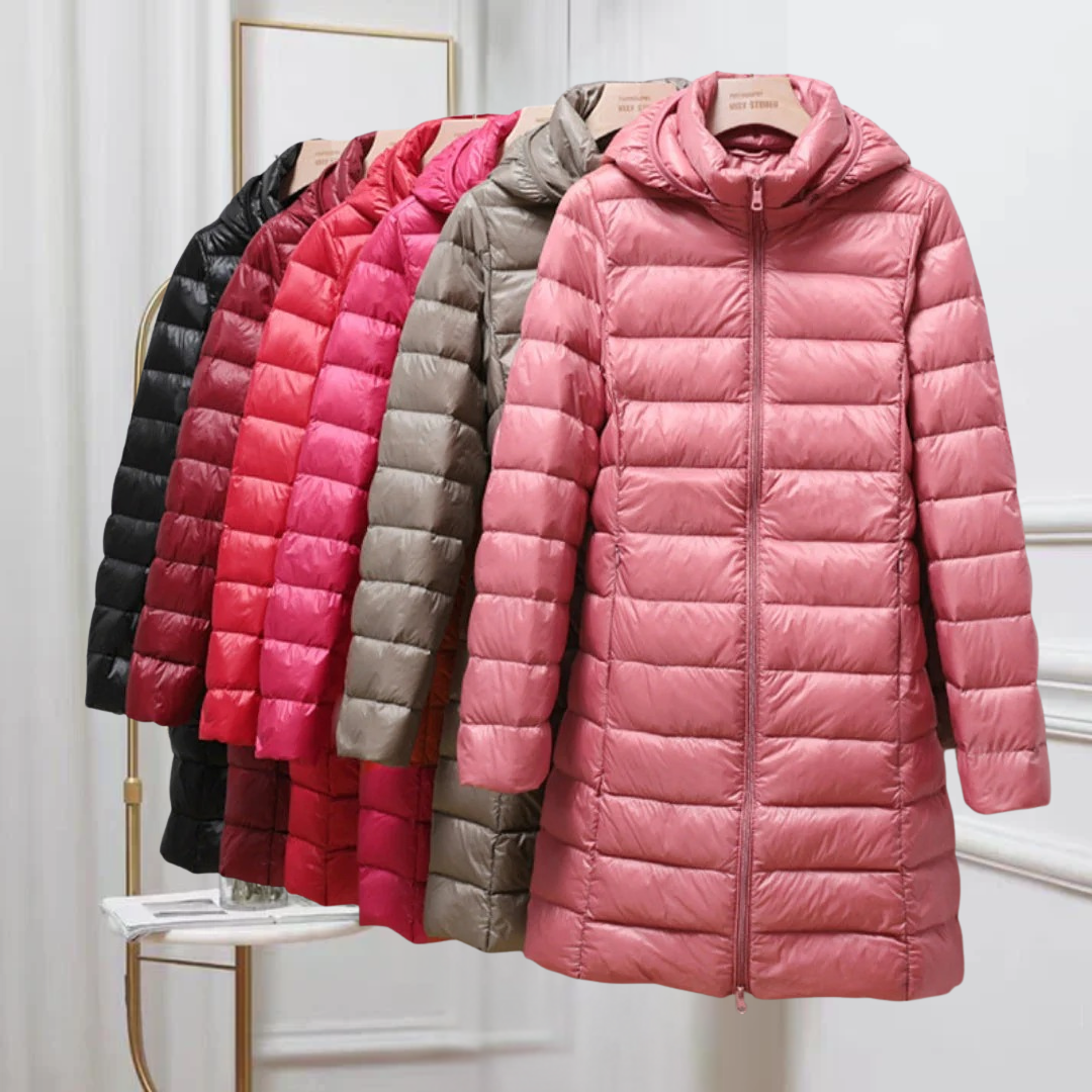 Damen Steppjacke leicht mit Kapuze und feiner Steppung