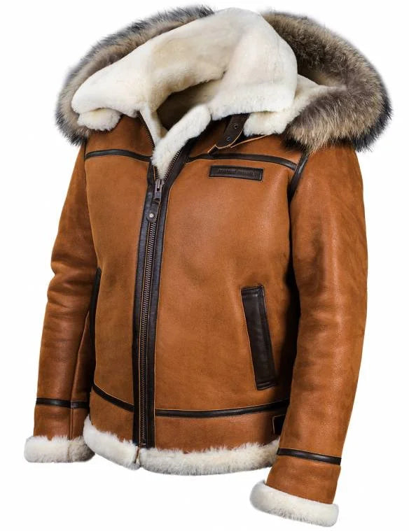 Damen Blousonjacke in Lederoptik mit Kunstfellbesatz