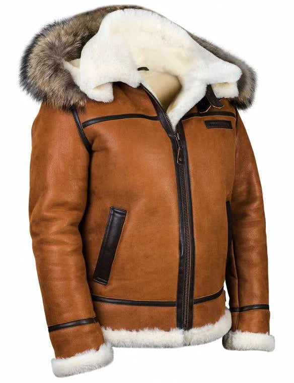 Damen Blousonjacke in Lederoptik mit Kunstfellbesatz