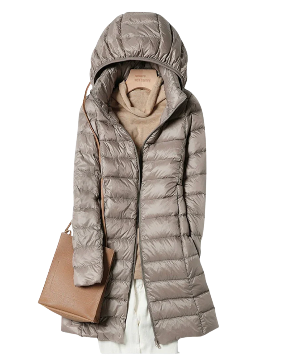 Damen Steppjacke leicht mit Kapuze und feiner Steppung